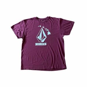 Volcom Hawaiian Islands Burgundy Tee - Size XXL